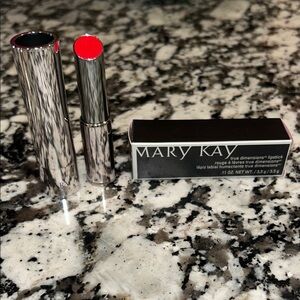 Mary Kay Bold Red Lipstick with Silver Case